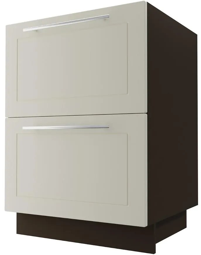 Kuchynská skrinka D2M/60 Quantum vanilla mat/lava