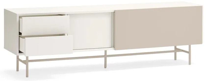 Béžovo-krémový TV stolík 180x56 cm Nube – Teulat