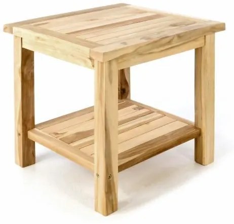 Divero 55327 Záhradný odkladací stolík z masívneho teaku Divero