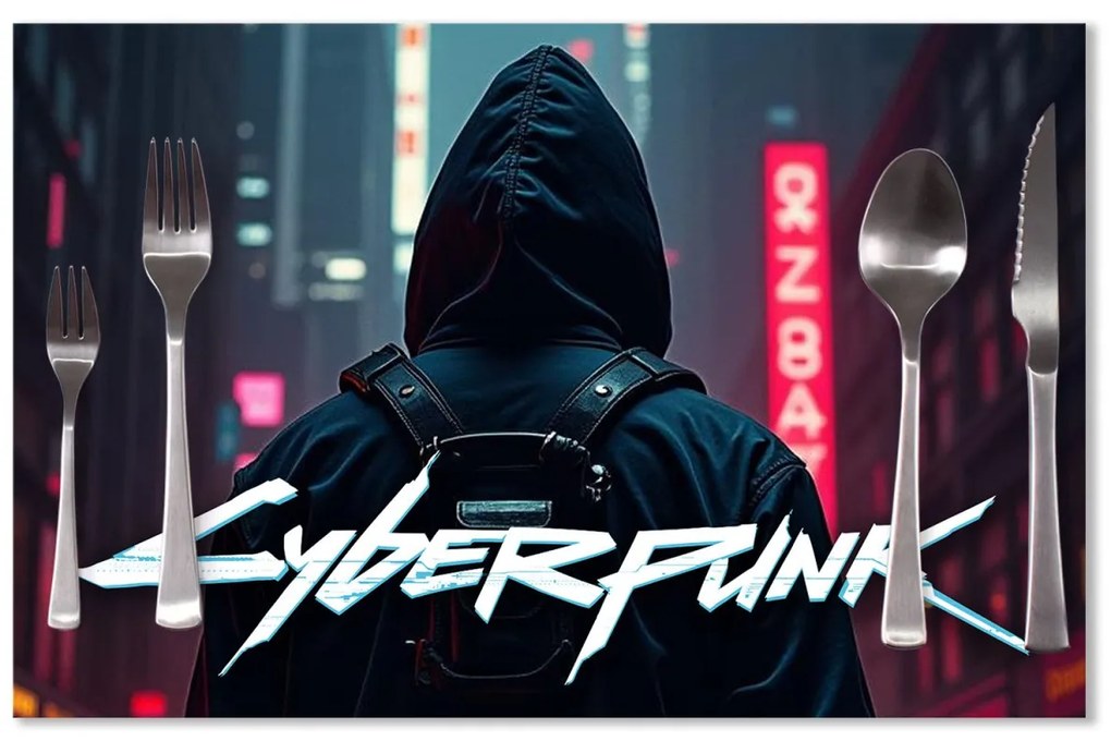 Sablio Prestieranie Cyberpunk 2077 Výhľad na mesto: 40x30cm