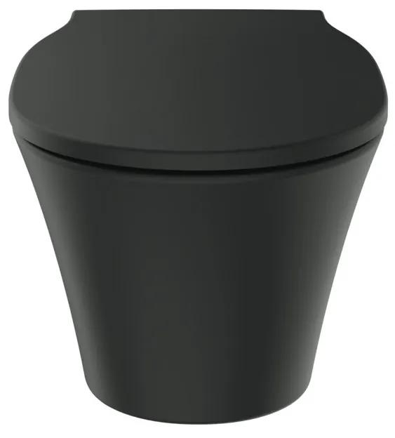 Ideal Standard Connect Air - Sedátko wrapover, Soft-Close, hodvábna čierna E0368V3