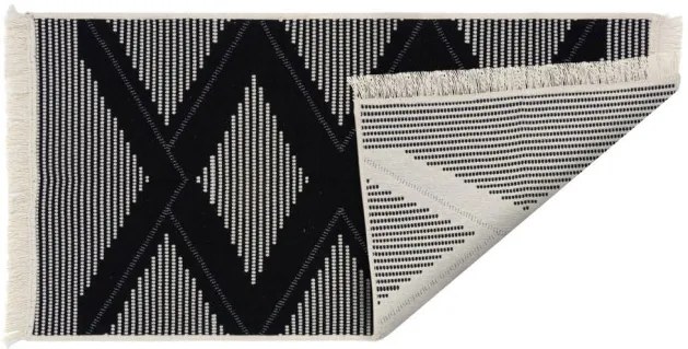 Koberček / kúpeľnový koberček ORIENT 7 čierny / krémový