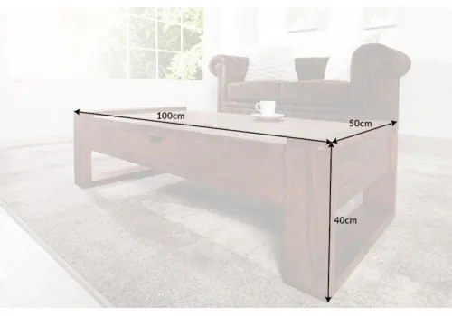 Konferenčný stôl 40279 100x50cm Drevo Palisander  - Komfort-nábytok