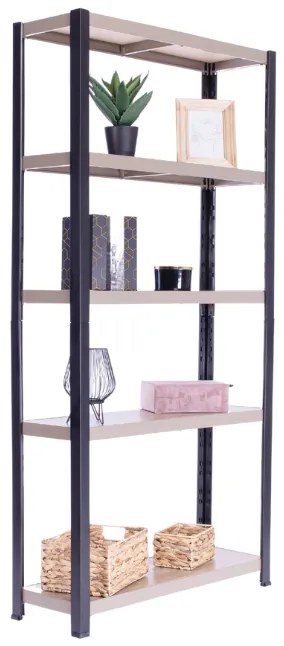 Trestles Policový regál 1800x900x300mm, čierno-zlatý RP7H30/5 CERNA-ZLATA