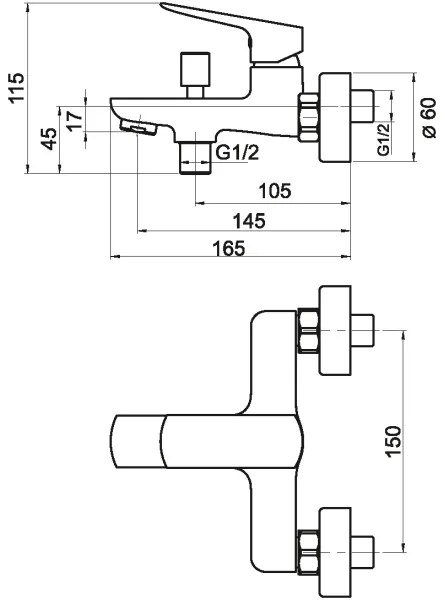Novaservis - Vaňová batéria NOBLESS EGO matná čierna