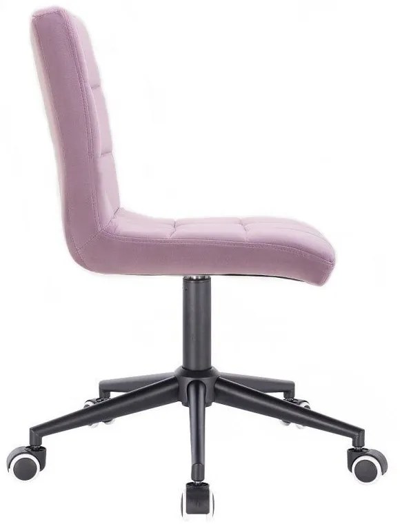 LuxuryForm DESIGN Stolička TOLEDO VELUR na čiernej podstave s kolieskami - levanduľa