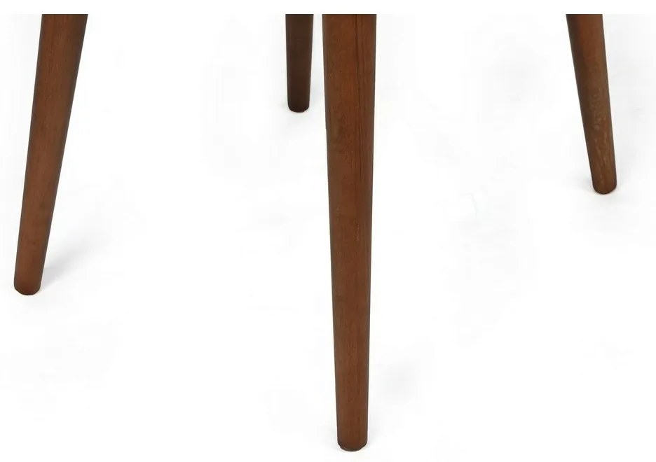 Sada jedálenských stoličiek Alfa Khaki a Walnut, 2ks