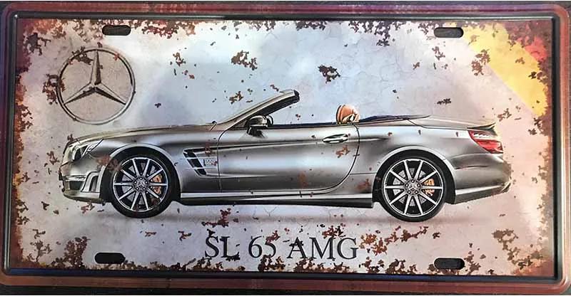 Ceduľa značka Mercedes SL 65 AMG 30,5cm x 15,5cm Plechová tabuľa