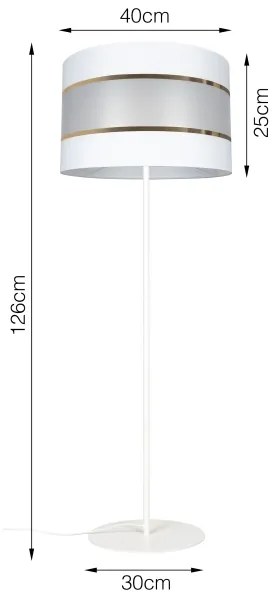 Stojacia lampa CORAL 1xE27/60W/230V biela