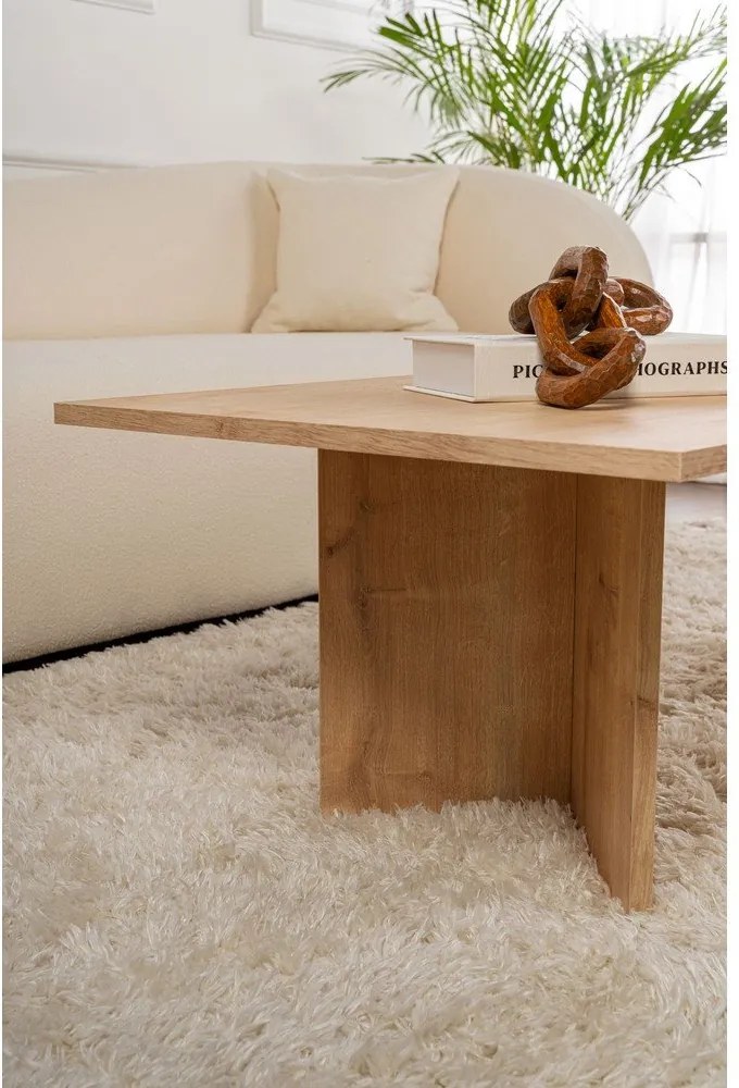 Konferenčný stolík v dekore duba v prírodnej farbe 60x119 cm Sabin – Kalune Design