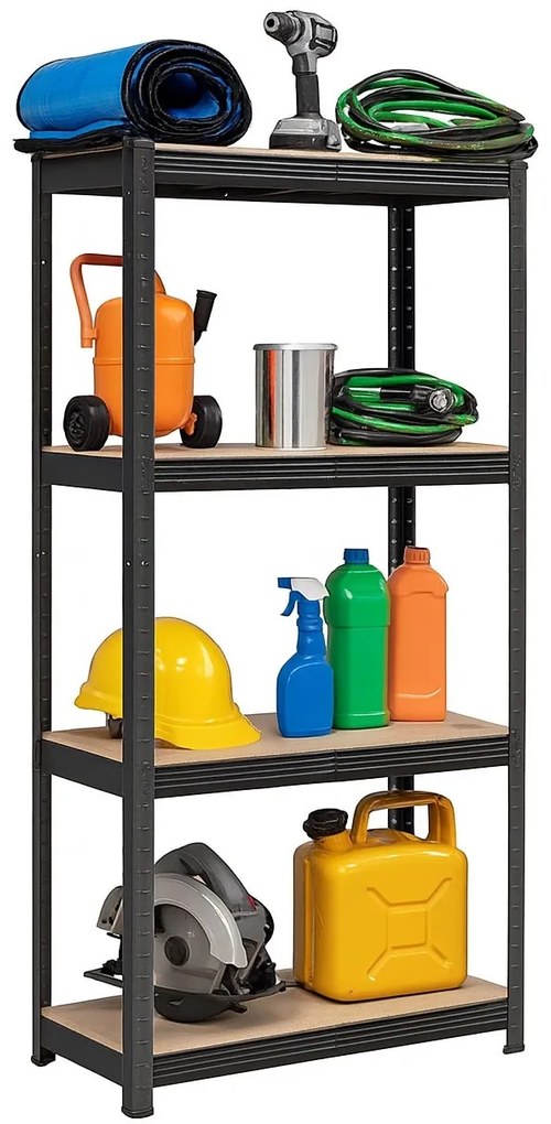 Dielenský regál IRONHOLD 174x80 cm čierny