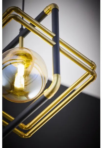 Jupiter 2025 - Luster na lanku FIORI 1xG9/10W/230V čierna/zlatá/béžová