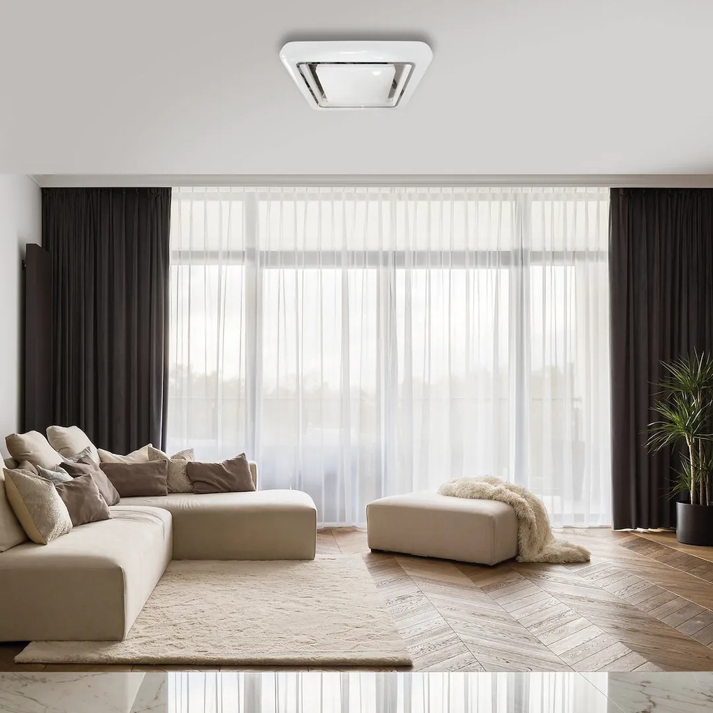 Stropné LED svietidlo Cameron, 1x LED 38w, 3000-6000k, w/ch, s ovládačom