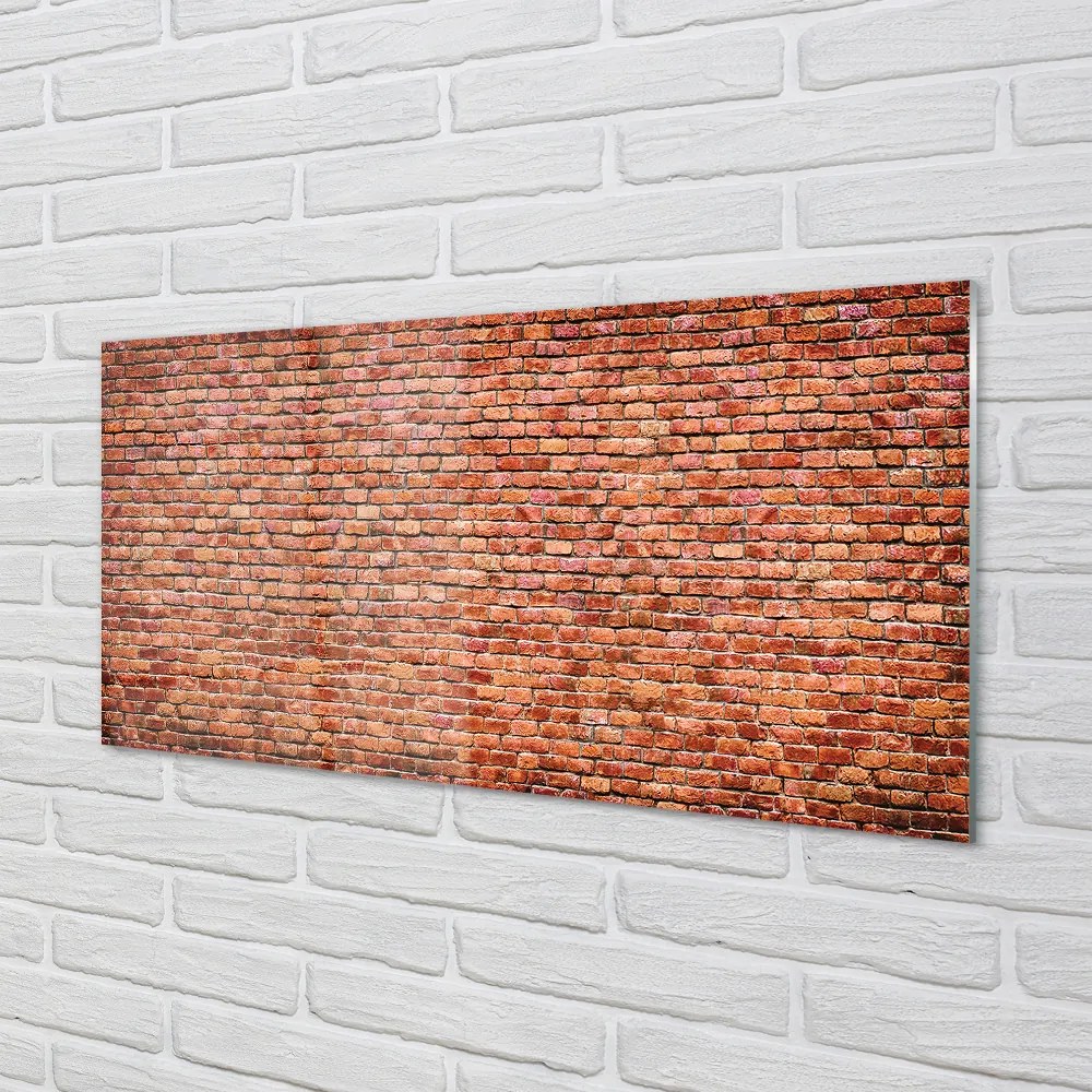 Sklenený obklad do kuchyne Tehlové múry wall 125x50 cm