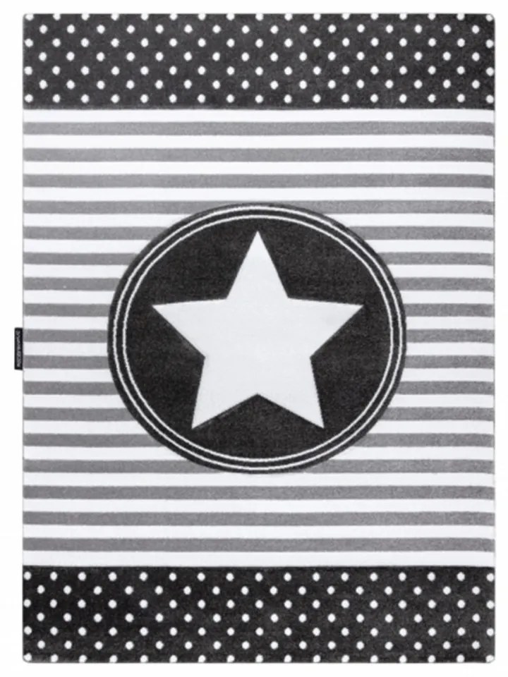 Detský kusový koberec Hviezda sivý, Velikosti 180x270cm