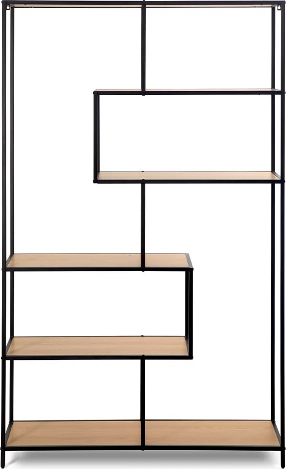 Noela Knižnica regál asymetrická ARCANA 185x114 prírodná