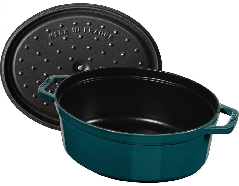 Staub Cocotte hrniec oválny 33 cm/6,7 l, morská modrá, 1103337