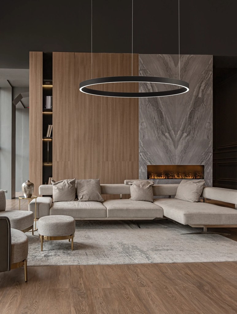 LED luster Elowen 98 čierna
