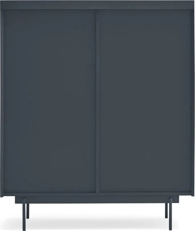 Vysoká komoda v dekore duba v antracitovo-prírodnej farbe 100x120 cm Otto – Teulat