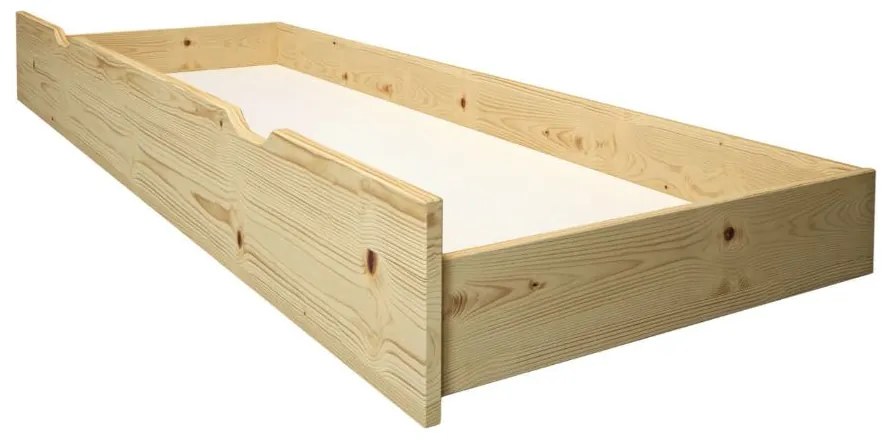 Poschodová posteľ z masívu DENIS vr. oboch roštov - 200x90/140 cm - prírodné