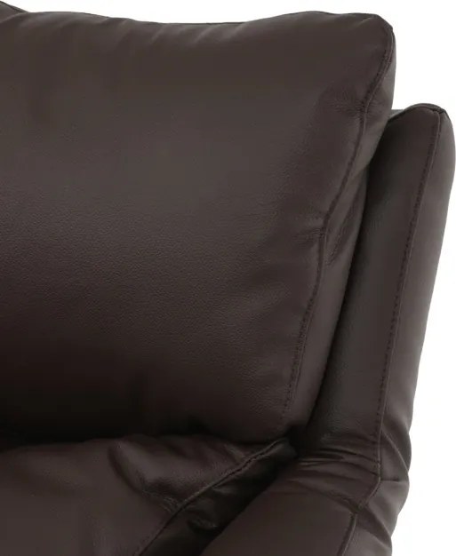 Kožené polohovacie kreslo hnedé, elektrické TV-B3980 BR3