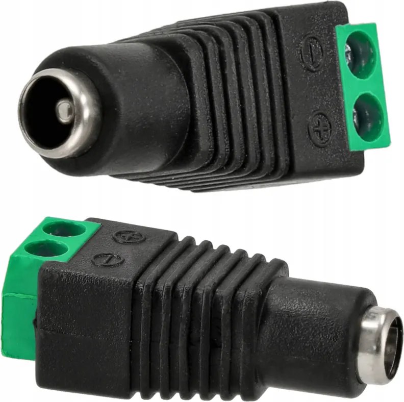 Sada konektorov DC 2,1 x 5,5 na pripojenie LED pásikov k napájaciemu zdroju