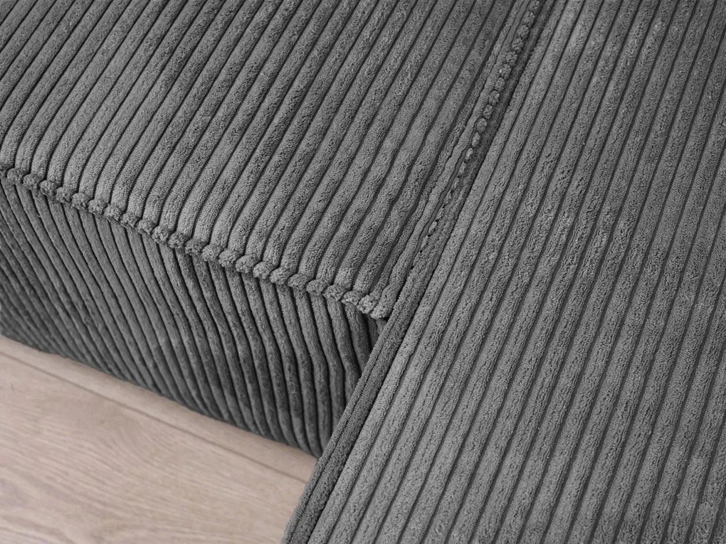 Tmavosivá sedacia súprava do U SMART COSARO 295x140 cm