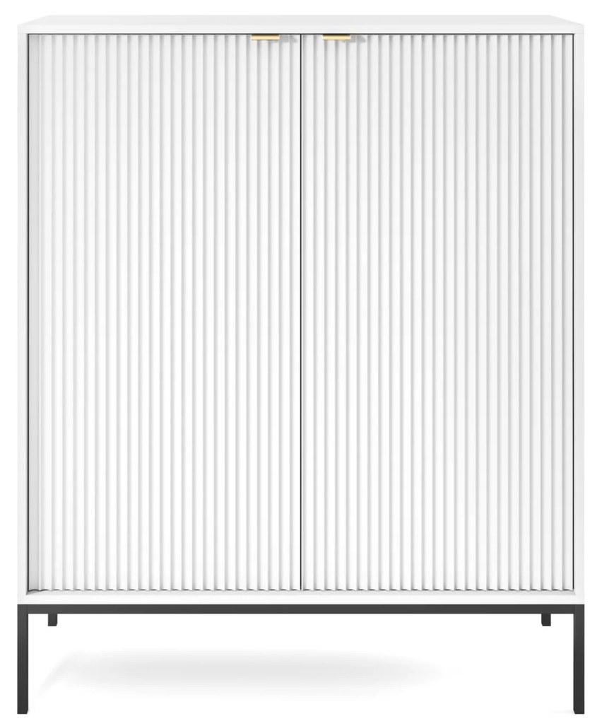 Komoda Nova 104 cm biela/čierna