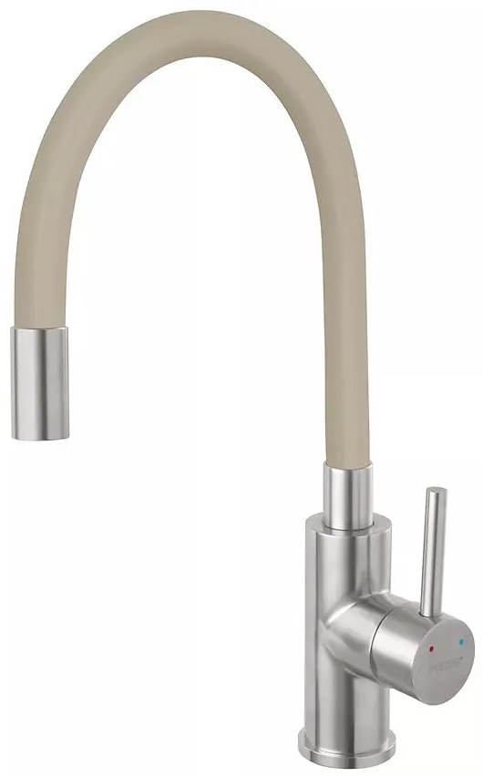 Elastická kuchynská batéria Fitness inox béžová