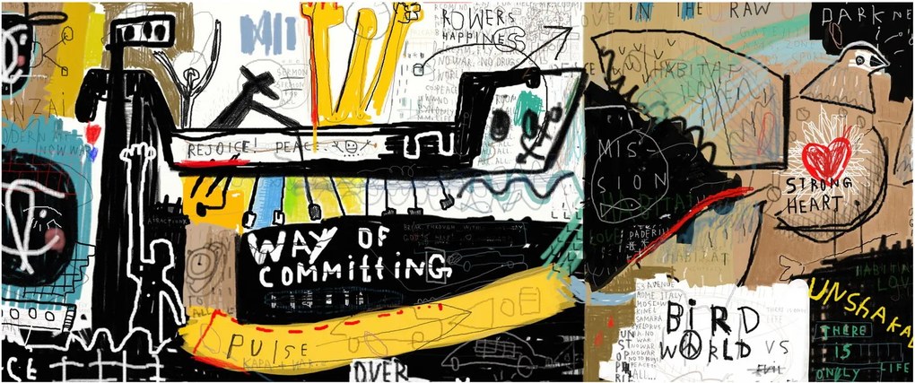 Obraz - Graffiti (120x50 cm)