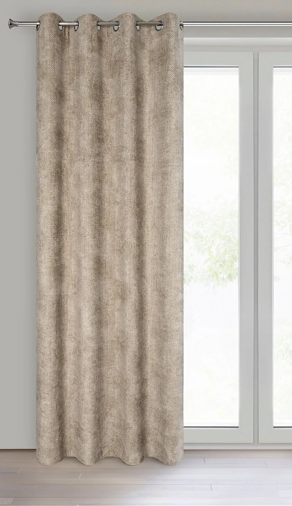 ZATEMŇOVACÍ ZÁVES NA KRÚŽKOCH ALETA 135X250 CM BÉŽOVÁ