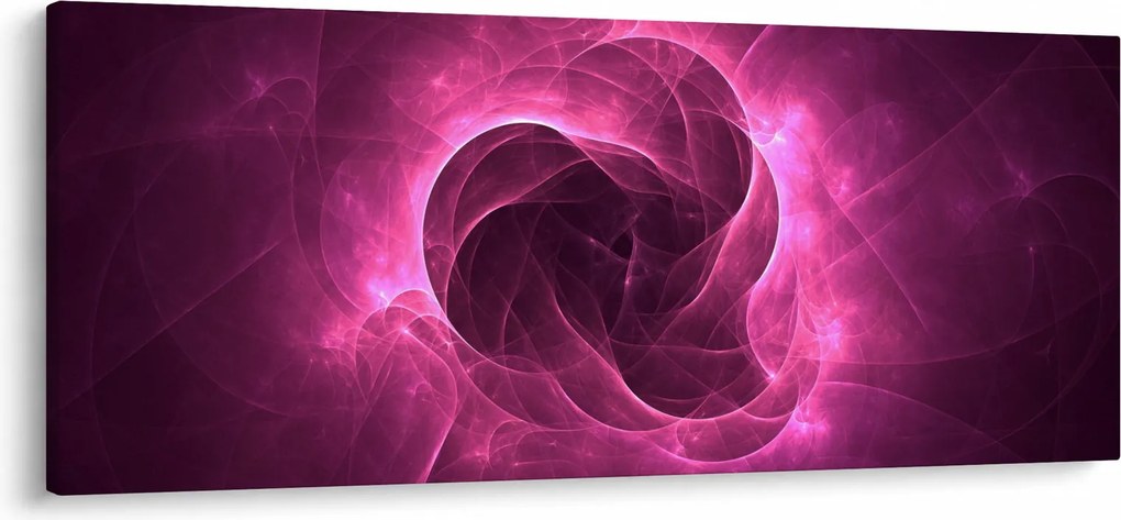 Obraz modernej ružovej abstrakcie (120x50 cm)