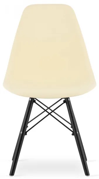 Set jedálenských stoličiek OSAKA krémové (čierne nohy) 4ks