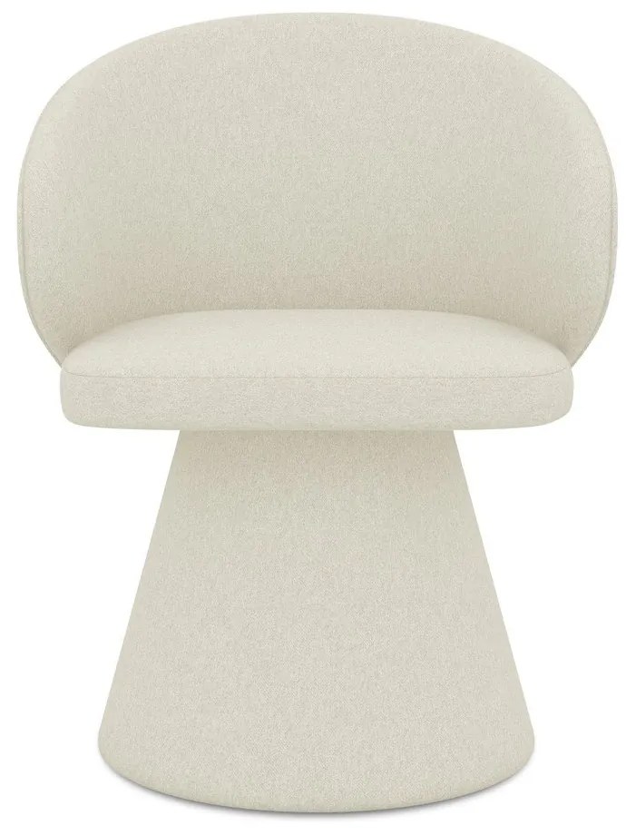 Krémovobiele čalúnené jedálenské kreslo Uala – Makamii