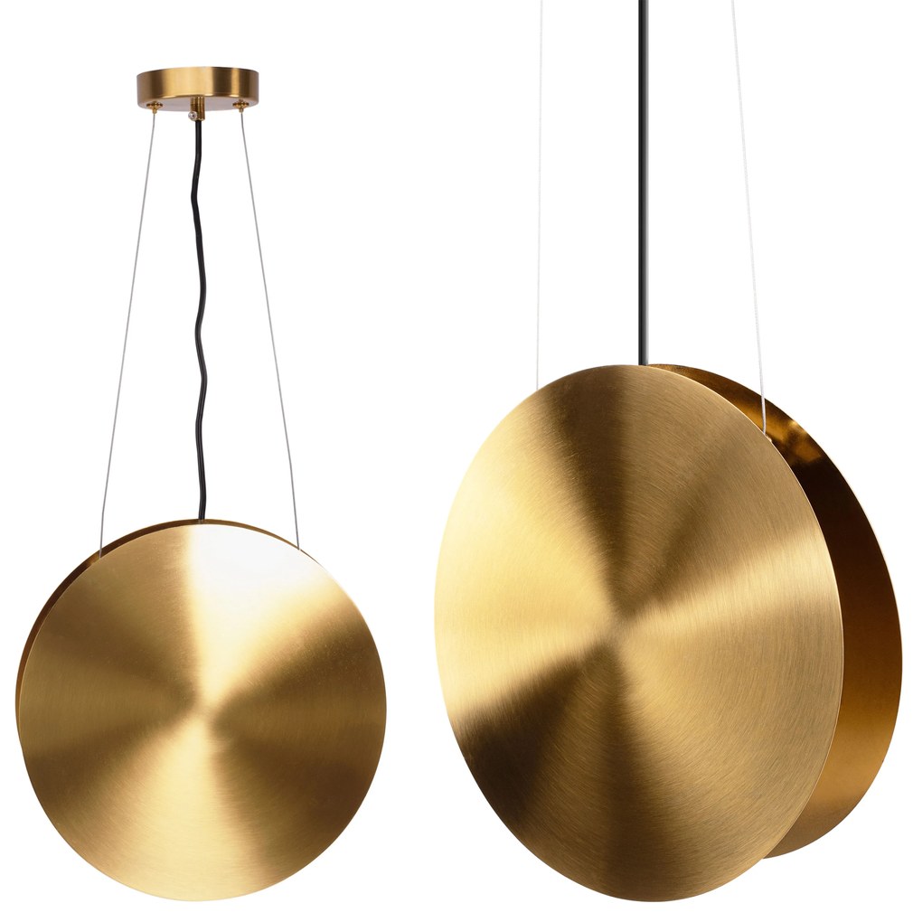 Toolight Toolight, LED závesné stropné svietidlo 30cm APP1377-C, zlatá matná-čierna, OSW-05185