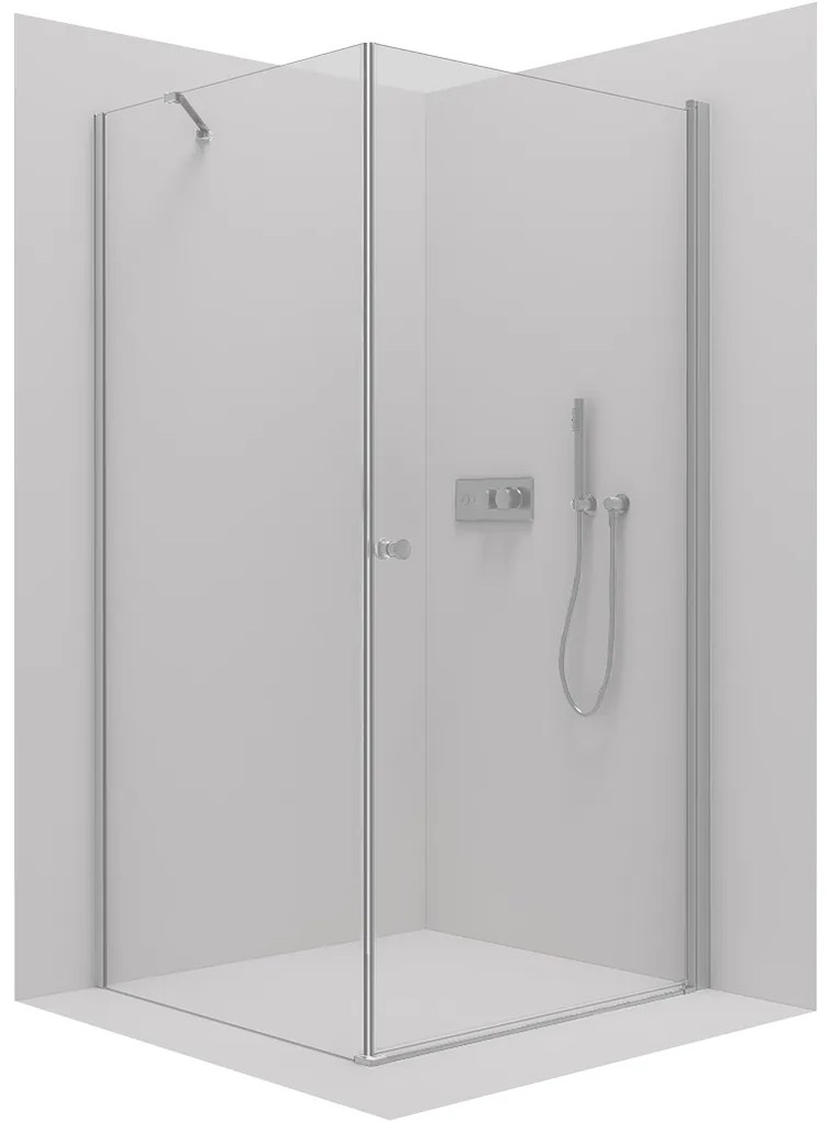 CERANO - Sprchovací kút Antelo L/P - chróm, transparentné sklo - 100x60 cm - krídlový, CER-CER-477359