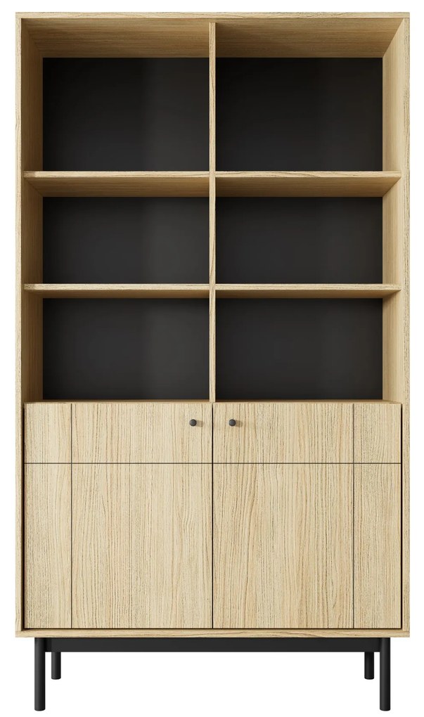 Knihovna Japandi 104 cm dub linea