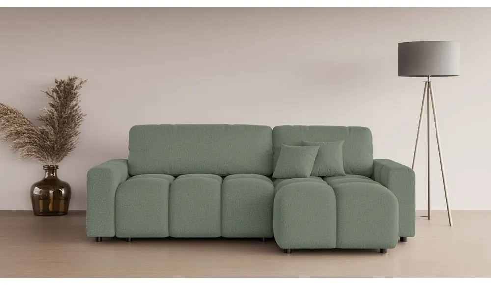 Svetlozelená rozkladacia rohová pohovka (variabilná) Luki – Ropez