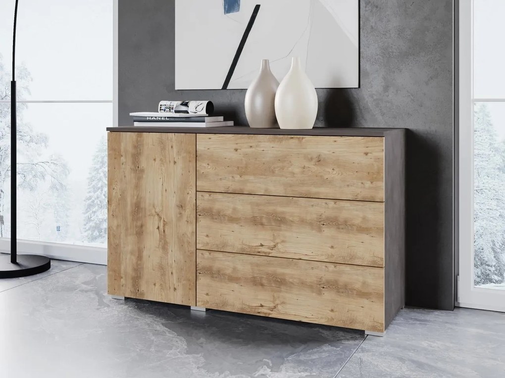 Komoda do obývačky Bamisio 110, Farby: wotan