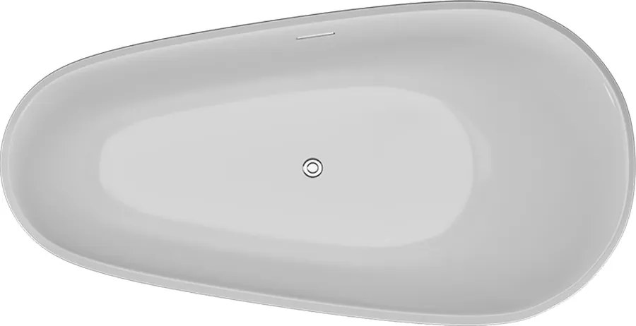 Polimat Akrylátová voľne stojaca vaňa Shila 170x85 POLIMAT-Rozmery: 170x85, POLIMAT-Farba vane: Biela / grafit lesk