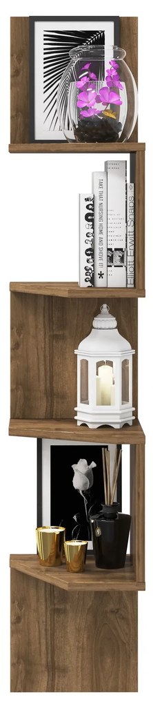 Nástenná rohová polica DESALDO orech