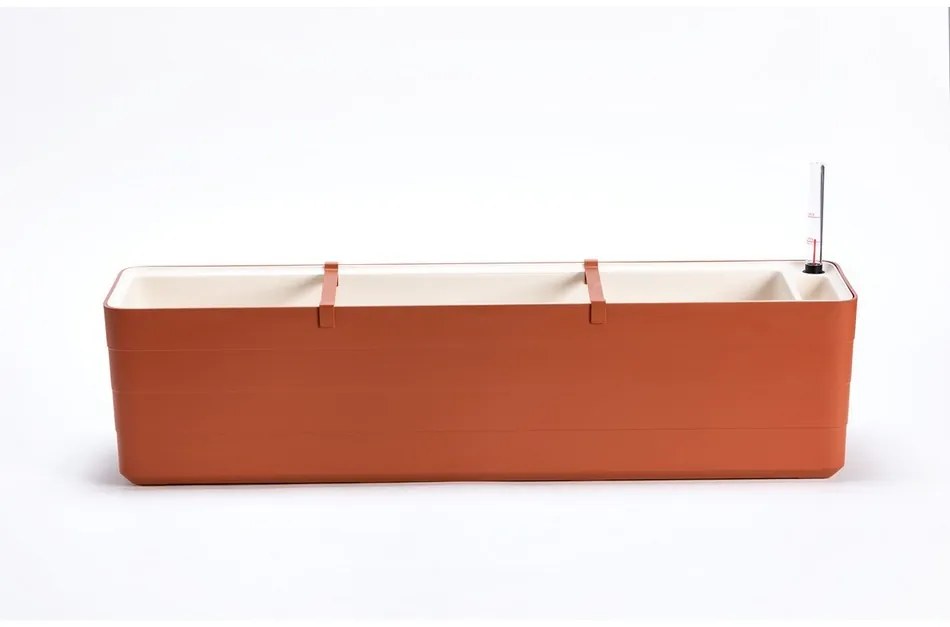 Plastia Samozavlažovací truhlík Berberis 80, terakota + sl. kosť , 80 cm