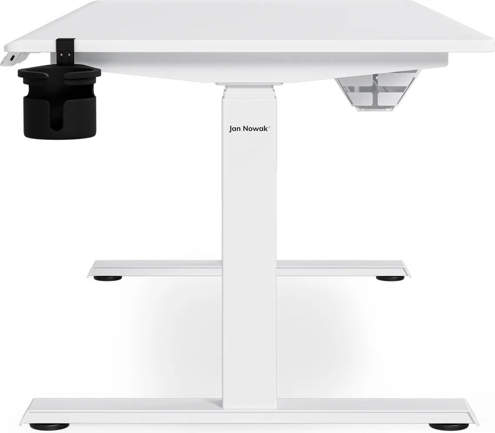 Elektrický stôl s nastaviteľnou výškou ergonomický biely,1400x700 mm: ARIA