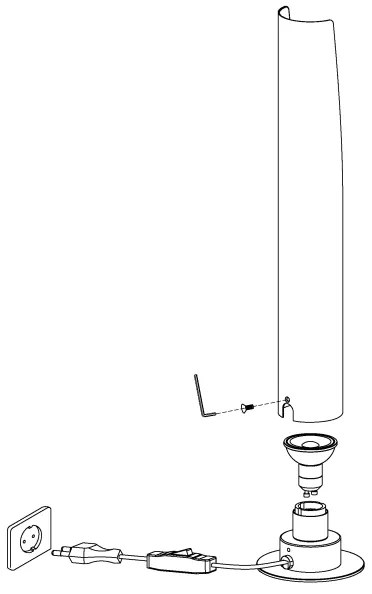 Eglo 97583 - LED Stolná lampa BARBORRO 1xGU10/4,5W/230V