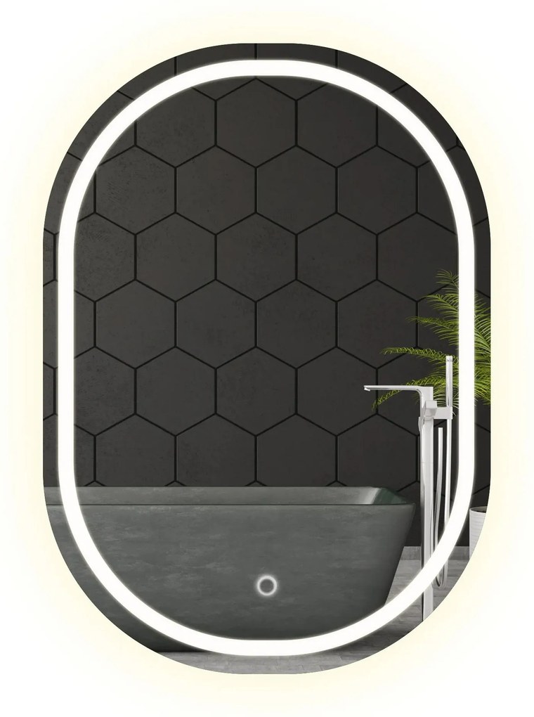 Tutumi Tutumi, LED oválne zrkadlo 80x60cm P10408 DDJ, HOM-02835