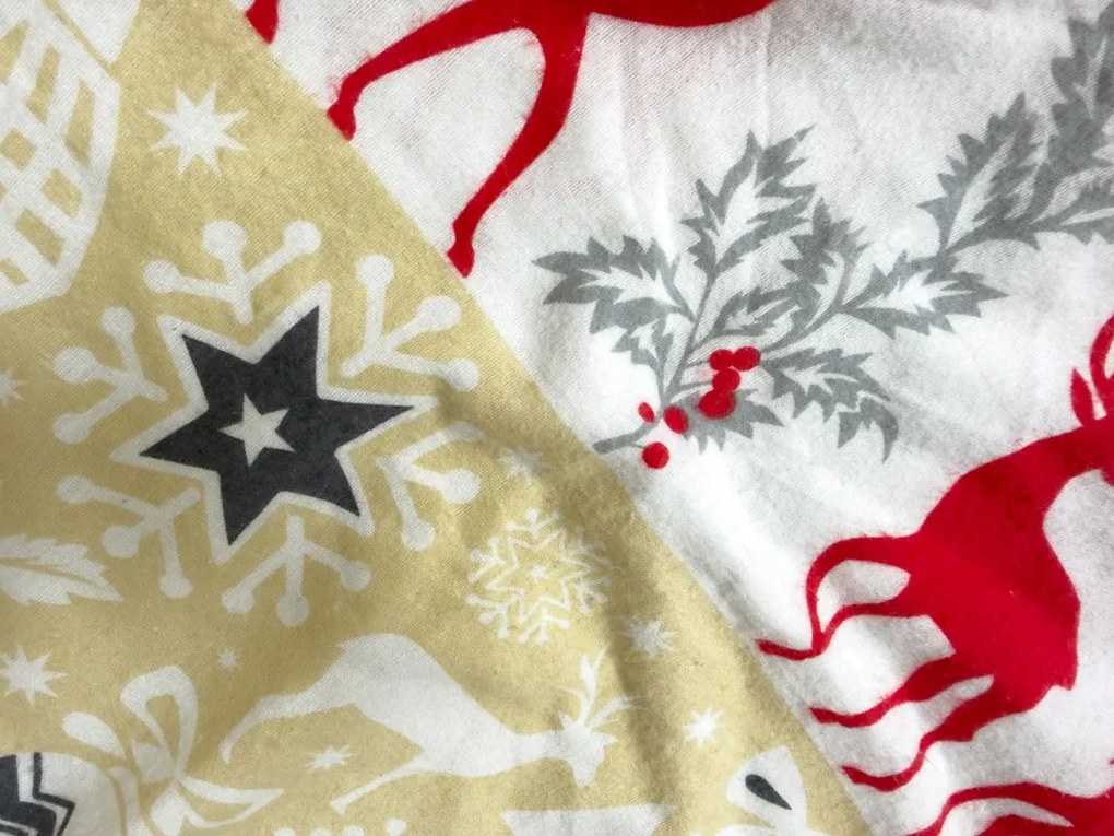 Flanelové obliečky CHRISTMAS TIME farebné Rozmer obliečky: 70 x 90 cm | 140 x 200 cm