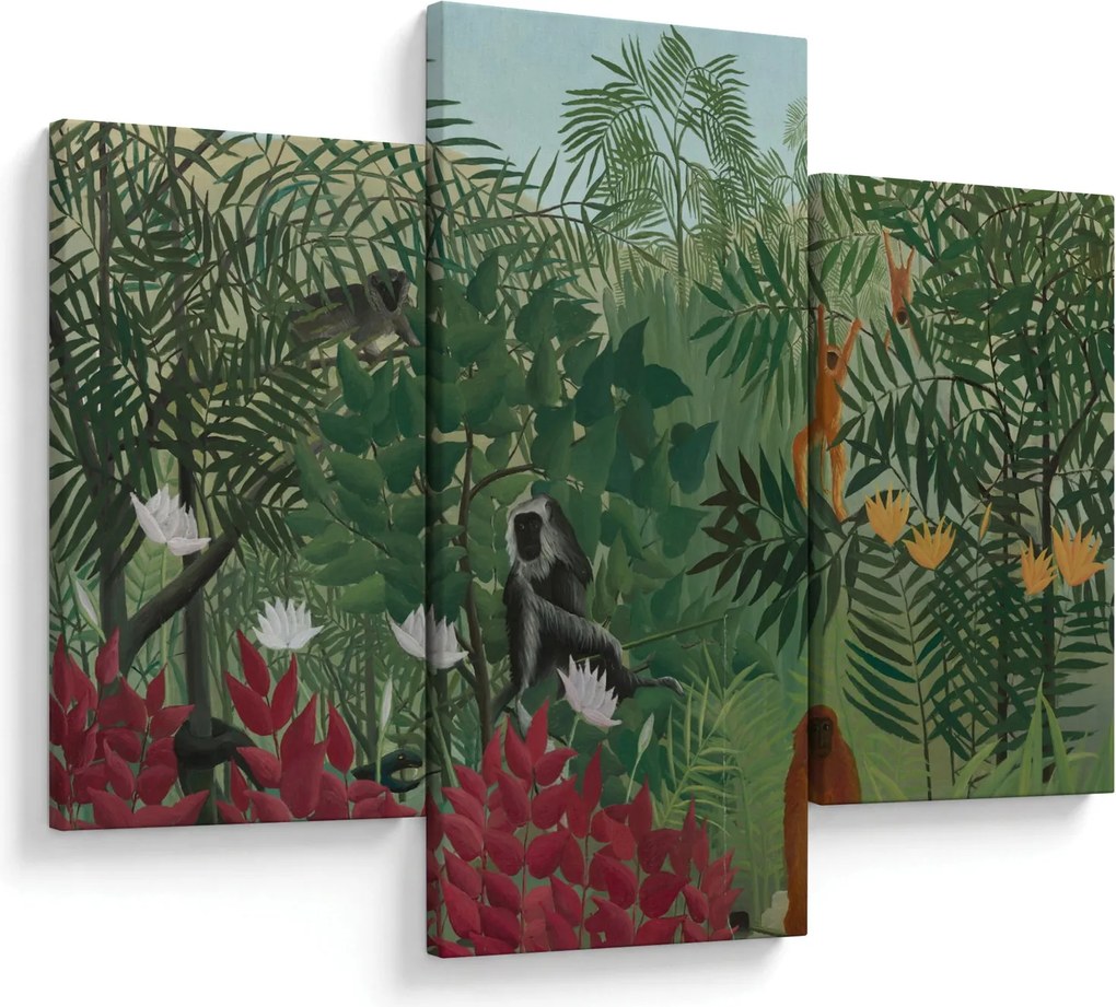 Obraz - Henri Rousseau, Tropical Forest with Monkeys, reprodukcia (90x60 cm)