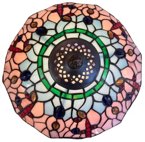 Stolná Tiffany vitráž lampa VÁŽKA SKY