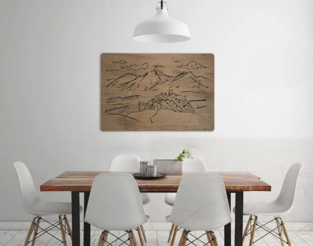 Podsvietený obraz Spišský hrad