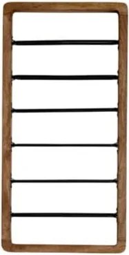 Hnedý nástenný regál na 6 fliaš vína Sorrento – Light &amp; Living